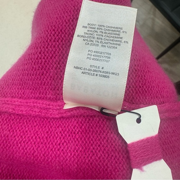 Aritzia Luxe 100% Cashmere Tanning Hot Pink Sleeveless Top Vest Size Small - Picture 5 of 9